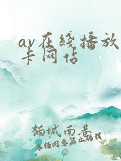av在线播放不卡网站