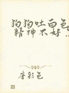 狗狗吐白色粘液 精神不好 怎么办