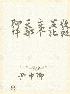 聊天交友收费软件那个比较火