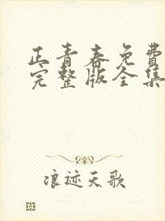 正青春免费观看完整版全集