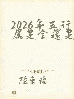 2026年五行属是金还是水