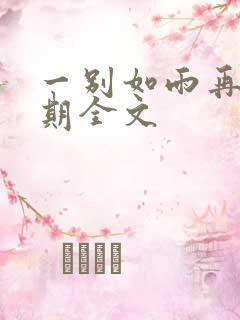 一别如雨再无归期全文