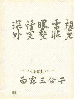 深情眼电视剧番外完整版免费