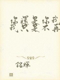 你还是你我还是我只是不再是我们