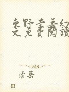 东野圭吾幻夜全文免费阅读