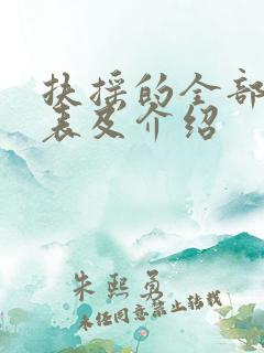 扶摇的全部演员表及介绍