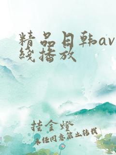 精品日韩av在线播放