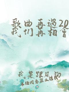 歌曲再过20年我们再相会歌词