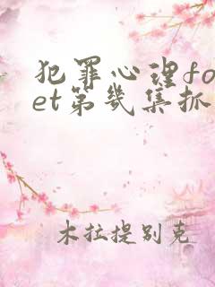 犯罪心理foyet第几集抓住