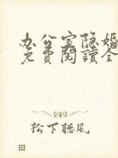 办公室隐婚小说免费阅读全文