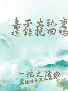 妻子出轨变心了还能挽回吗