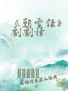 《朝雪录》电视剧剧情