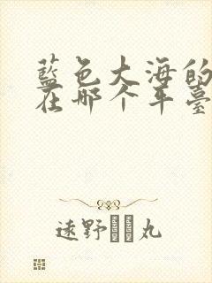 蓝色大海的传说在哪个平台可以看