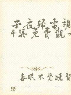 子夜归电视剧34集免费观看全集高清