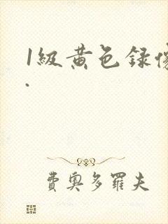 1级黄色录像片.