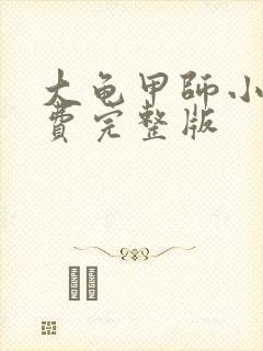 大龟甲师小说免费完整版