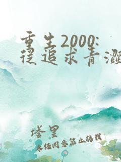重生2000:从追求青涩校花同桌开始章节
