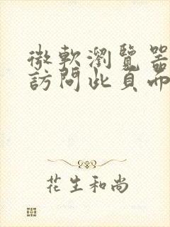 微软浏览器无法访问此页面