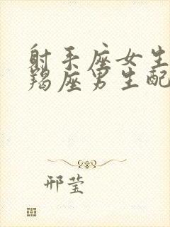 射手座女生和摩羯座男生配对指数