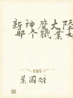 新神魔大陆手游 哪个职业好