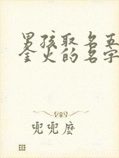 男孩取名五行缺金火的名字