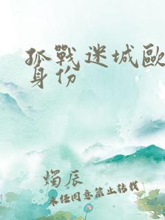 孤战迷城欧孝安身份