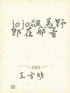 jojo飙马野郎在哪看