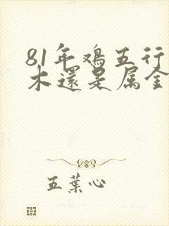 81年鸡五行属木还是属金