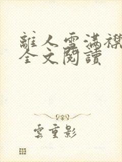 离人雪满襟小说全文阅读