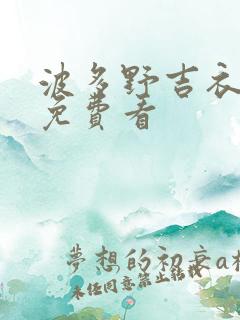 波多野吉衣在线免费看