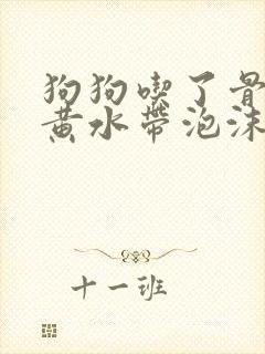 狗狗吃了骨头吐黄水带泡沫