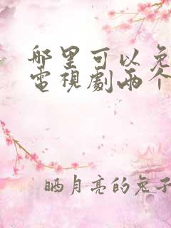 哪里可以免费看电视剧两个人的小森林