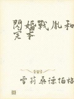 闪婚战胤和海彤完本