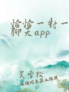 恰恰一对一视频聊天app