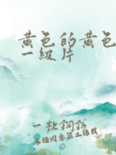 黄色的黄色录像一级片