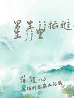 男生jj插进女生jj里