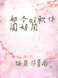 哪个ai软件修图好用