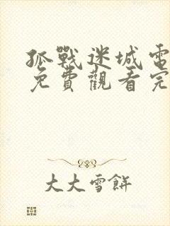 孤战迷城电视剧免费观看完整版