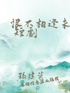 恨不相逢未嫁时 短剧