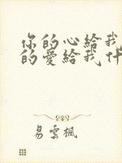 你的心给我把你的爱给我什么歌