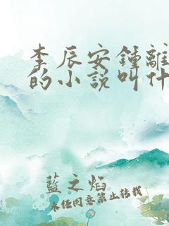 李辰安钟离若水的小说叫什么