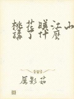 桃花映江山主要讲了什么