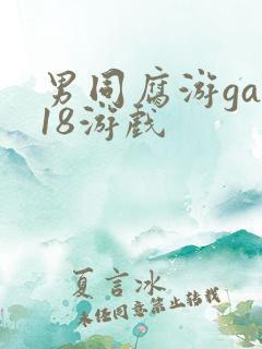 男同腐游gay18游戏
