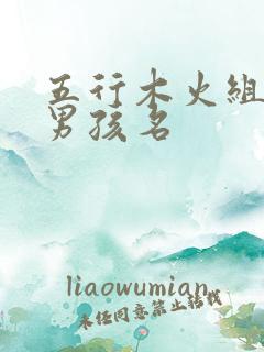 五行木火组合的男孩名