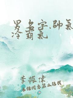 男名字.帅气高冷霸气