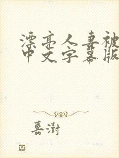 漂亮人妻被强中中文字幕版本