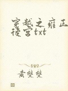 穿越之雍正极品后宫txt