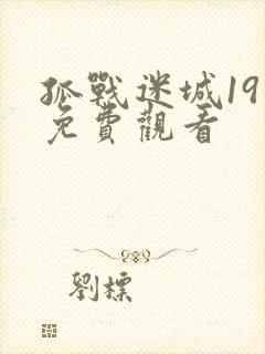 孤战迷城19集免费观看