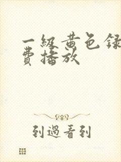 一级黄色录像免费播放