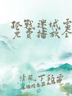 孤战迷城电视剧免费播放全集